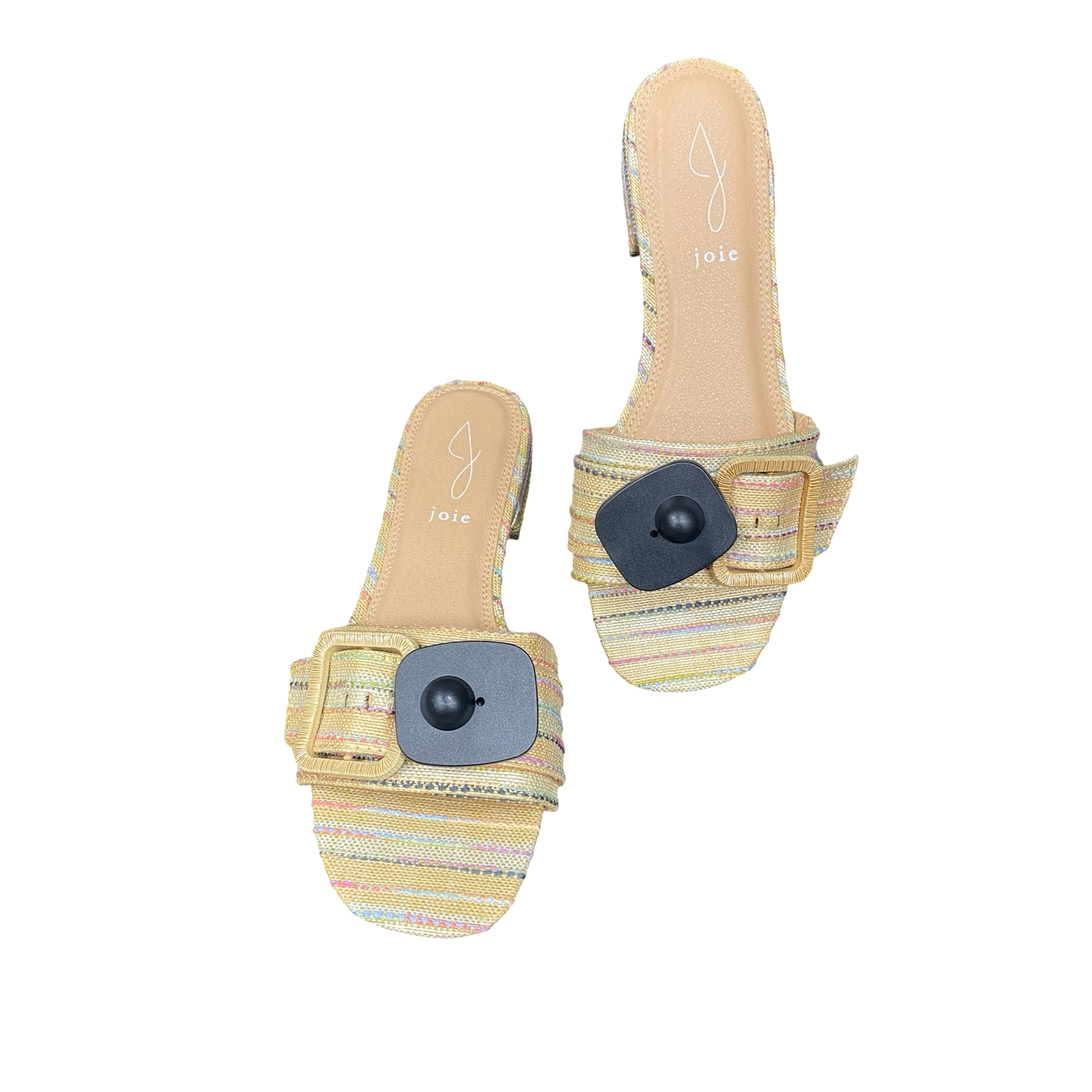 Sandals Heels Block By Joie In Striped Pattern, Size:7.5
