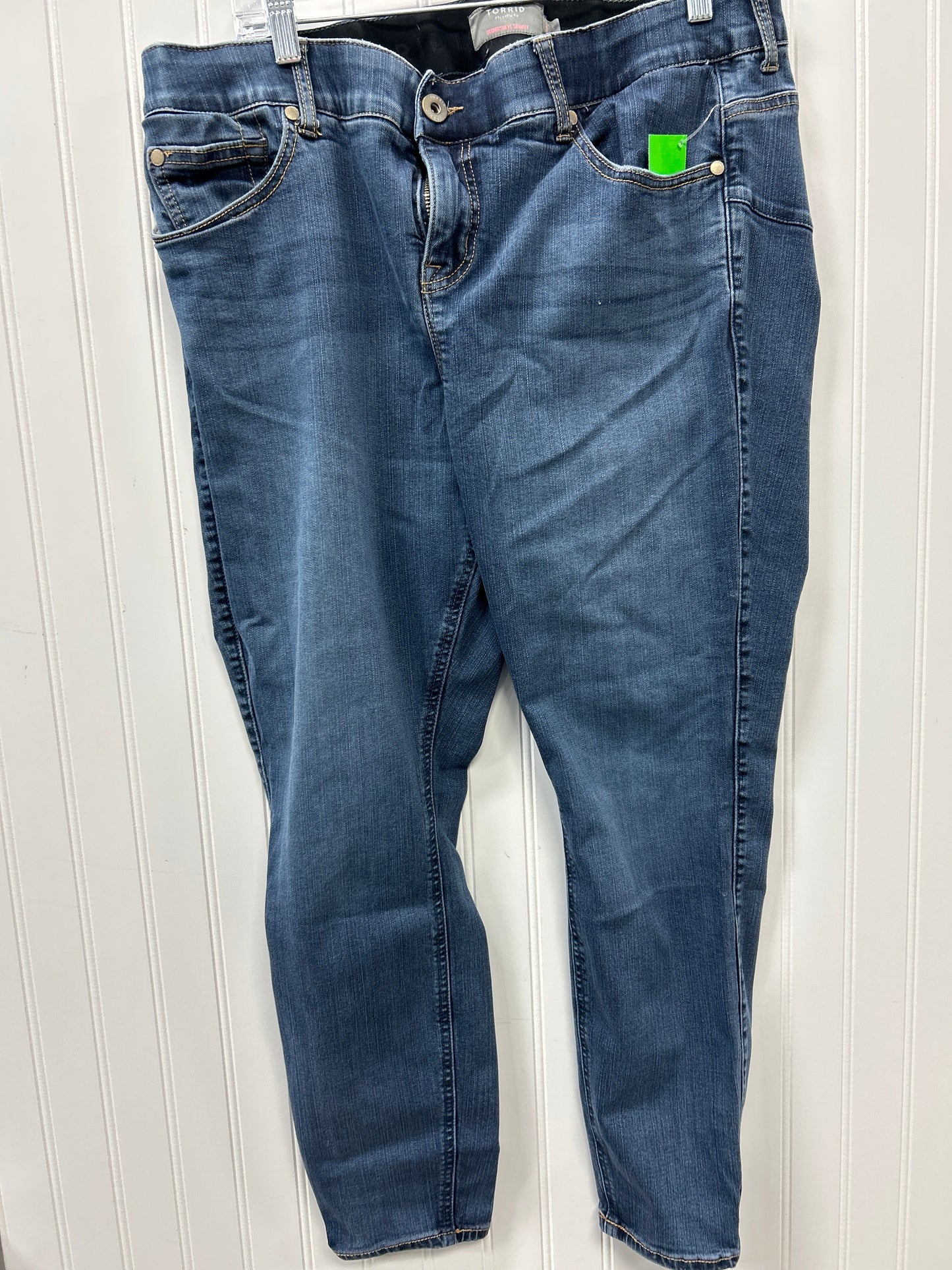 Jeans Skinny By Torrid In Blue Denim, Size:18