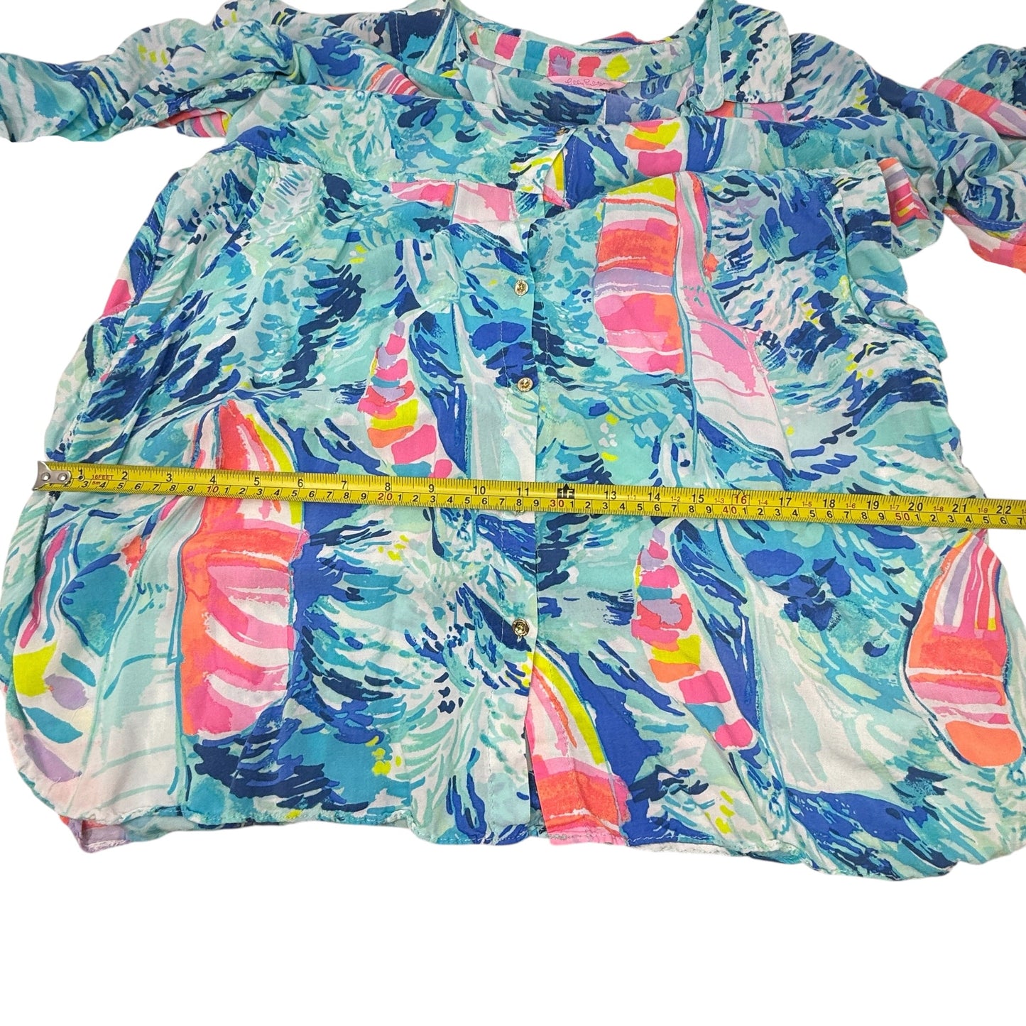 Emerald Beach Cover-Up Tunic Designer By Lilly Pulitzer In Nautical Print, Size: M/L ESTIMATED