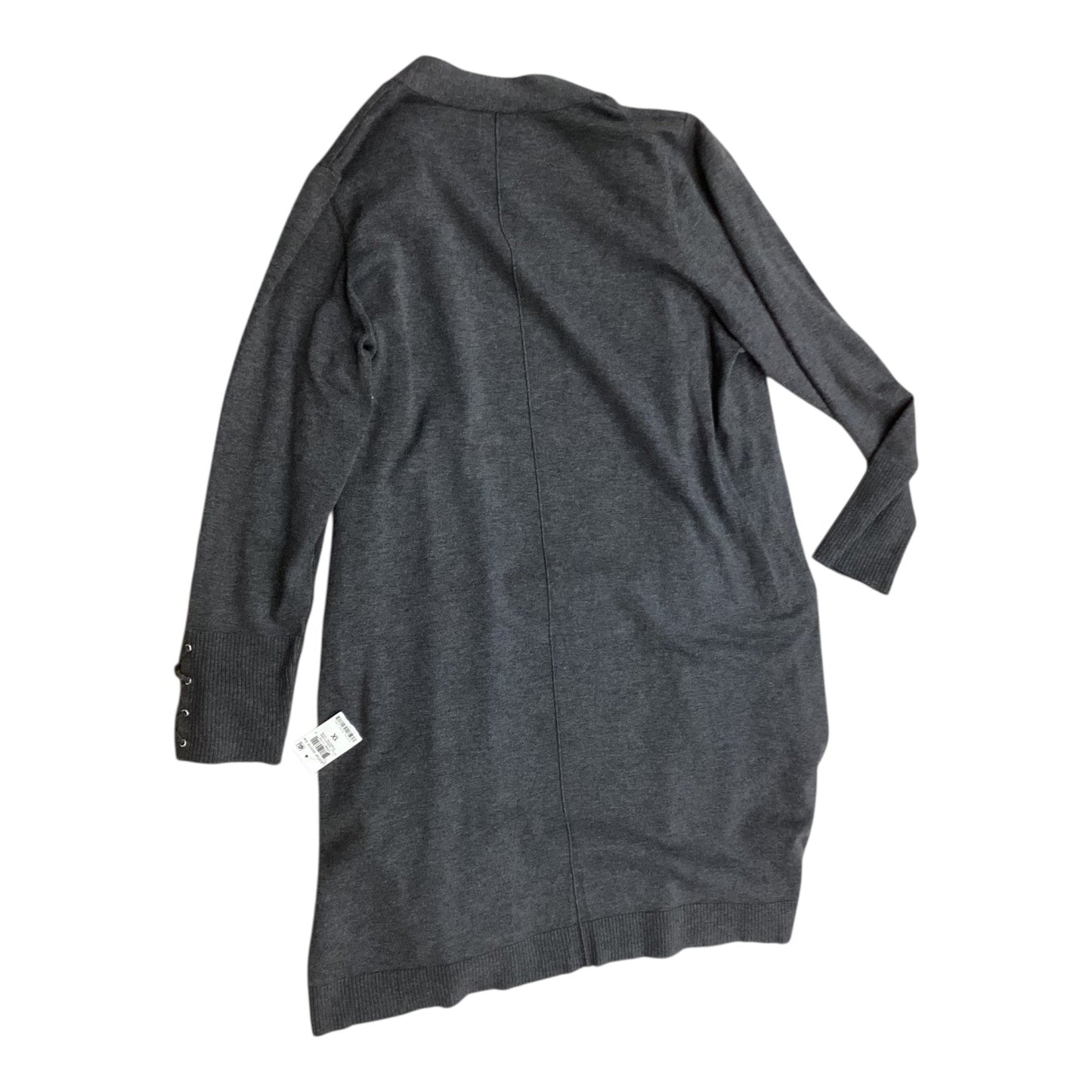 Cardigan By Jm Collections In Grey, Size:1X