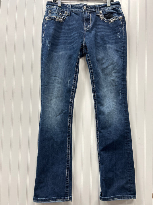 Jeans Boot Cut By Miss Me In Blue Denim, Size:14