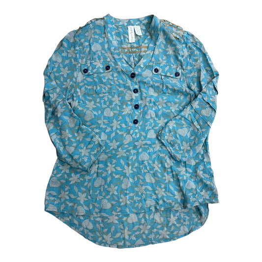 Top 3/4 Sleeve By Matilda Jane In Aqua, Size:M