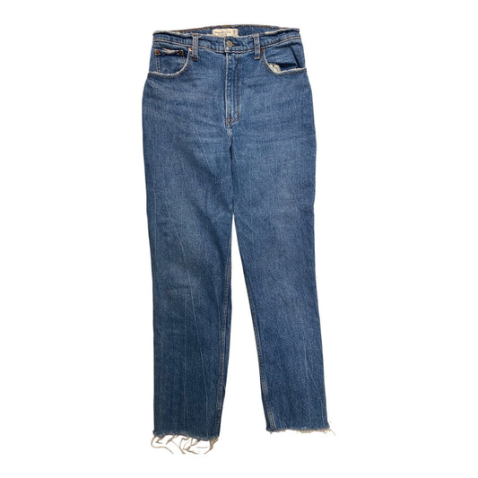 Jeans Straight By Abercrombie And Fitch In Blue Denim, Size:8
