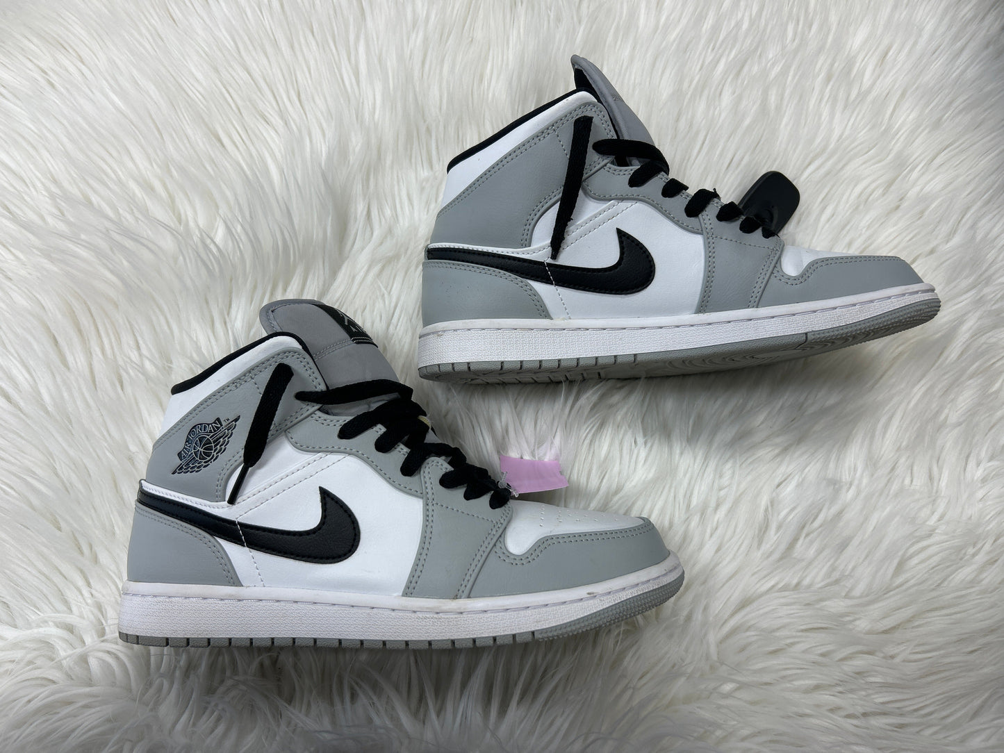 Shoes Luxury Designer By Jordan In Grey & White, Size:8.5