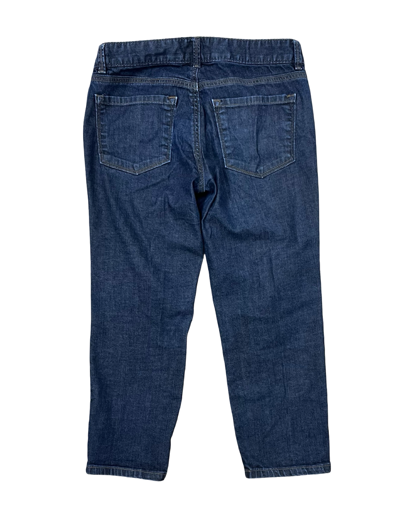 Jeans Cropped By Loft In Blue Denim, Size:4
