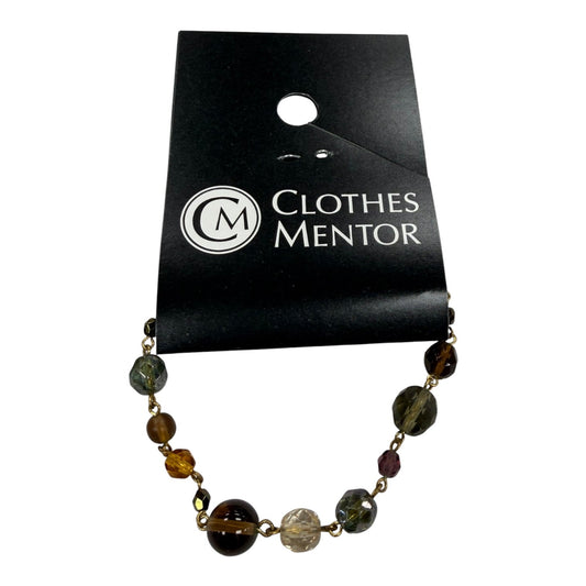 Bracelet Beaded  In Brown & Gold