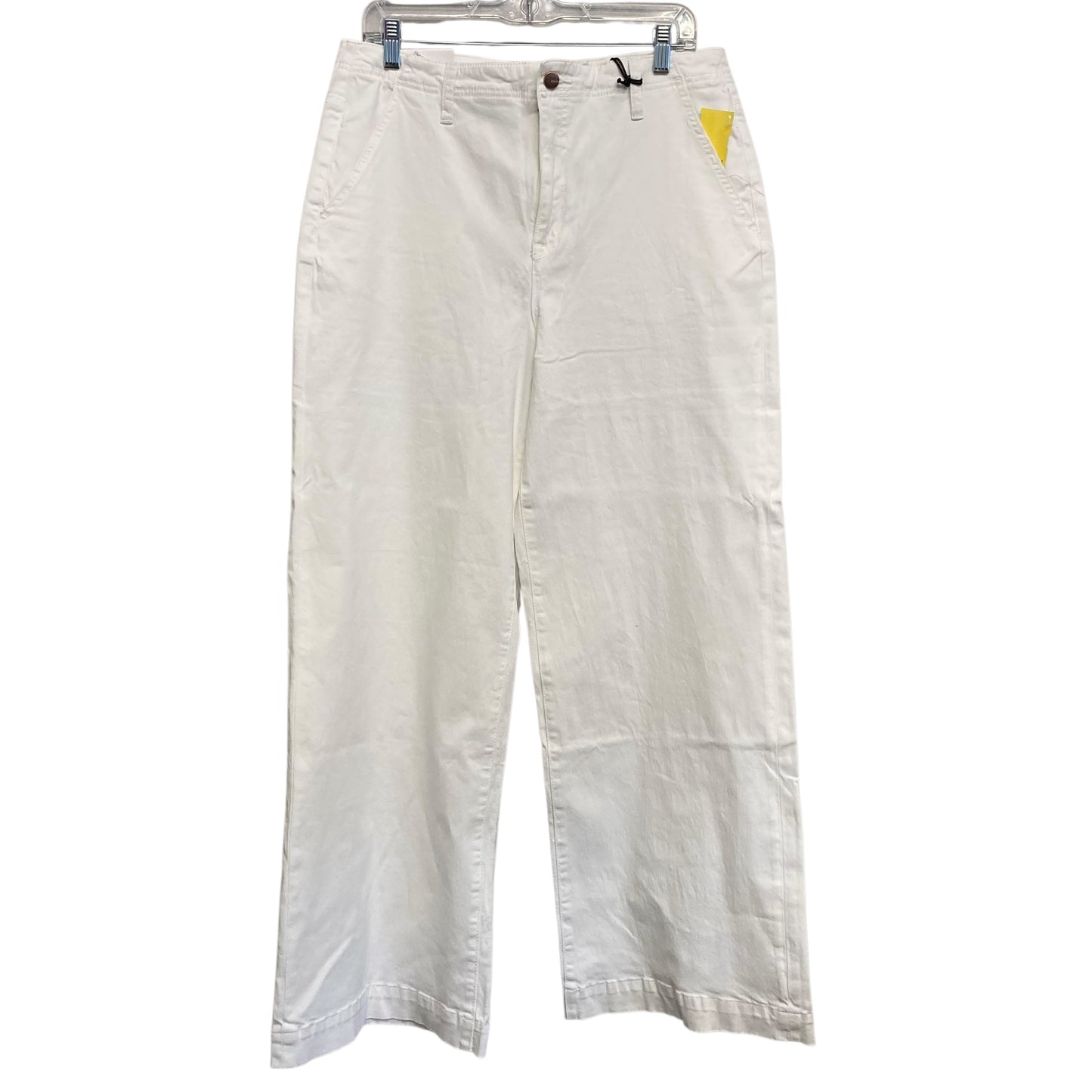 Pants Wide Leg By Mica Los Angeles In White, Size:12