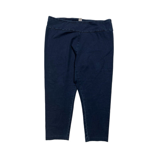 Pants Cropped By Pure Jill In Blue Denim, Size:L