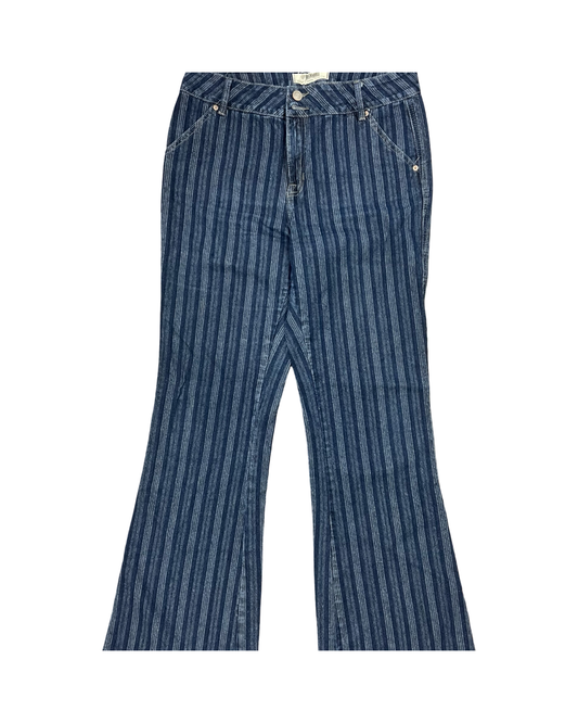 Jeans Flared By Rock & Roll In Blue, Size:14