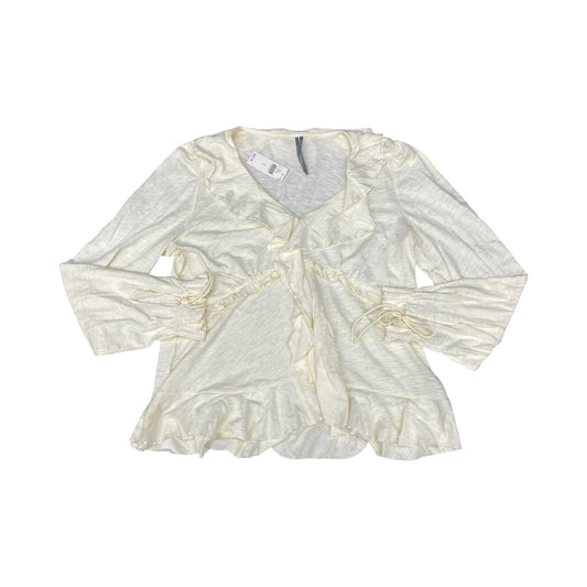 Top Ls By Anthropologie In Cream, Size:L