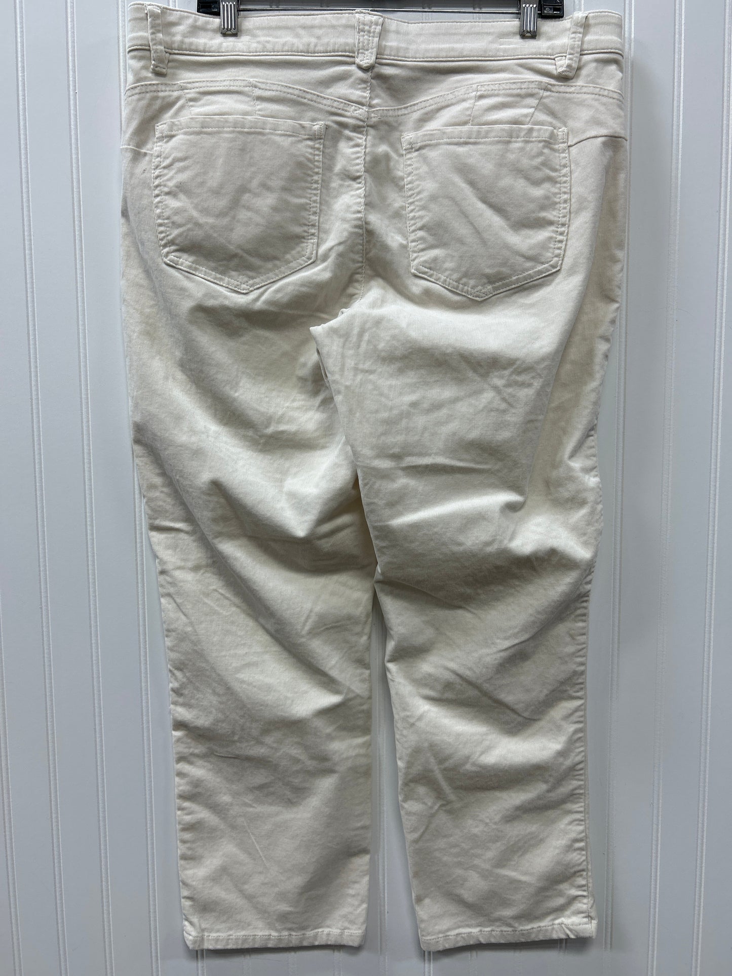 Pants Corduroy By Democracy In Cream, Size:18 NWT