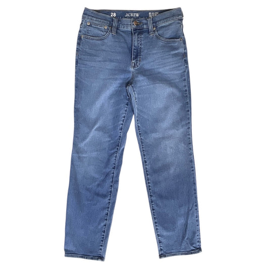 Jeans Straight By J. Crew In Blue Denim, Size:6