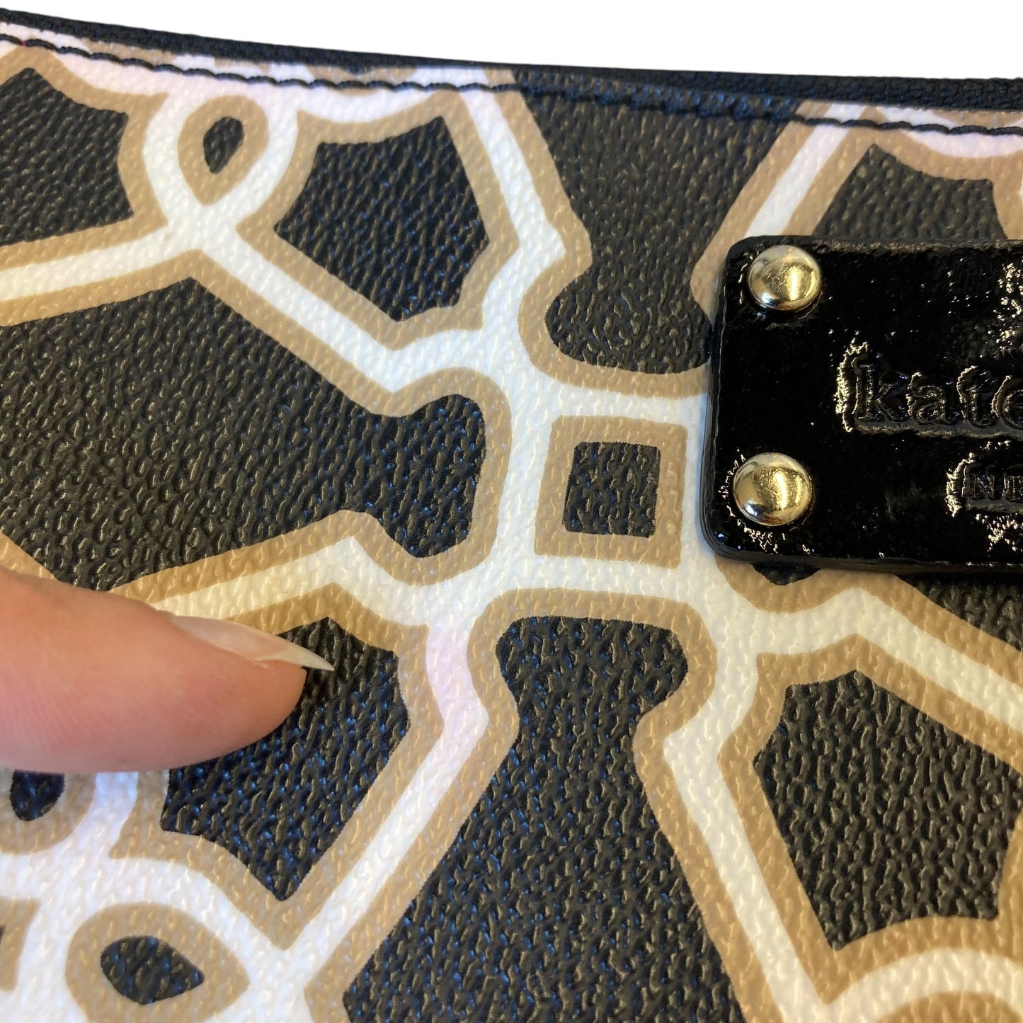 Crossbody Designer By Kate Spade In Black & Cream, Size:Medium