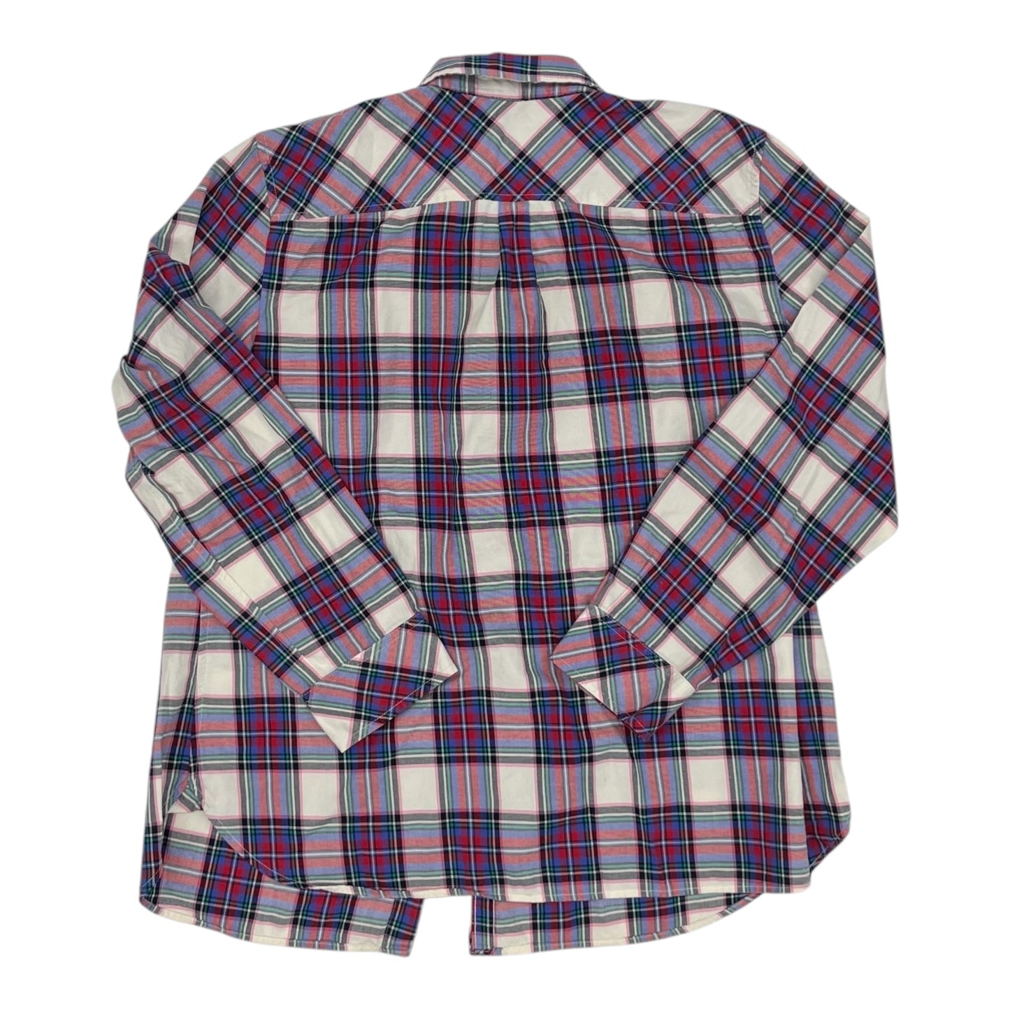 Blouse Ls By Talbots In Plaid Pattern, Size:Xl