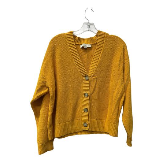 Sweater Cardigan By Loft In Yellow, Size:Xl
