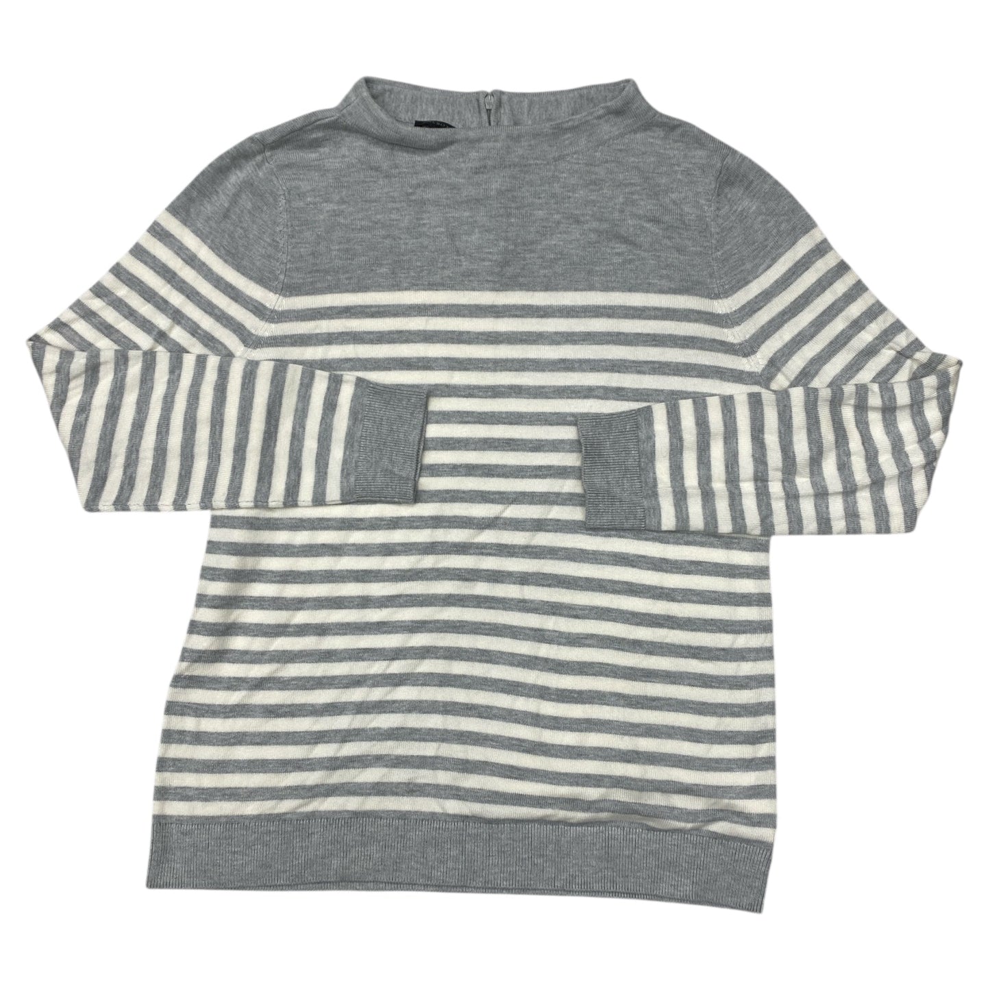Sweater By Talbots In Cream & Grey, Size:L