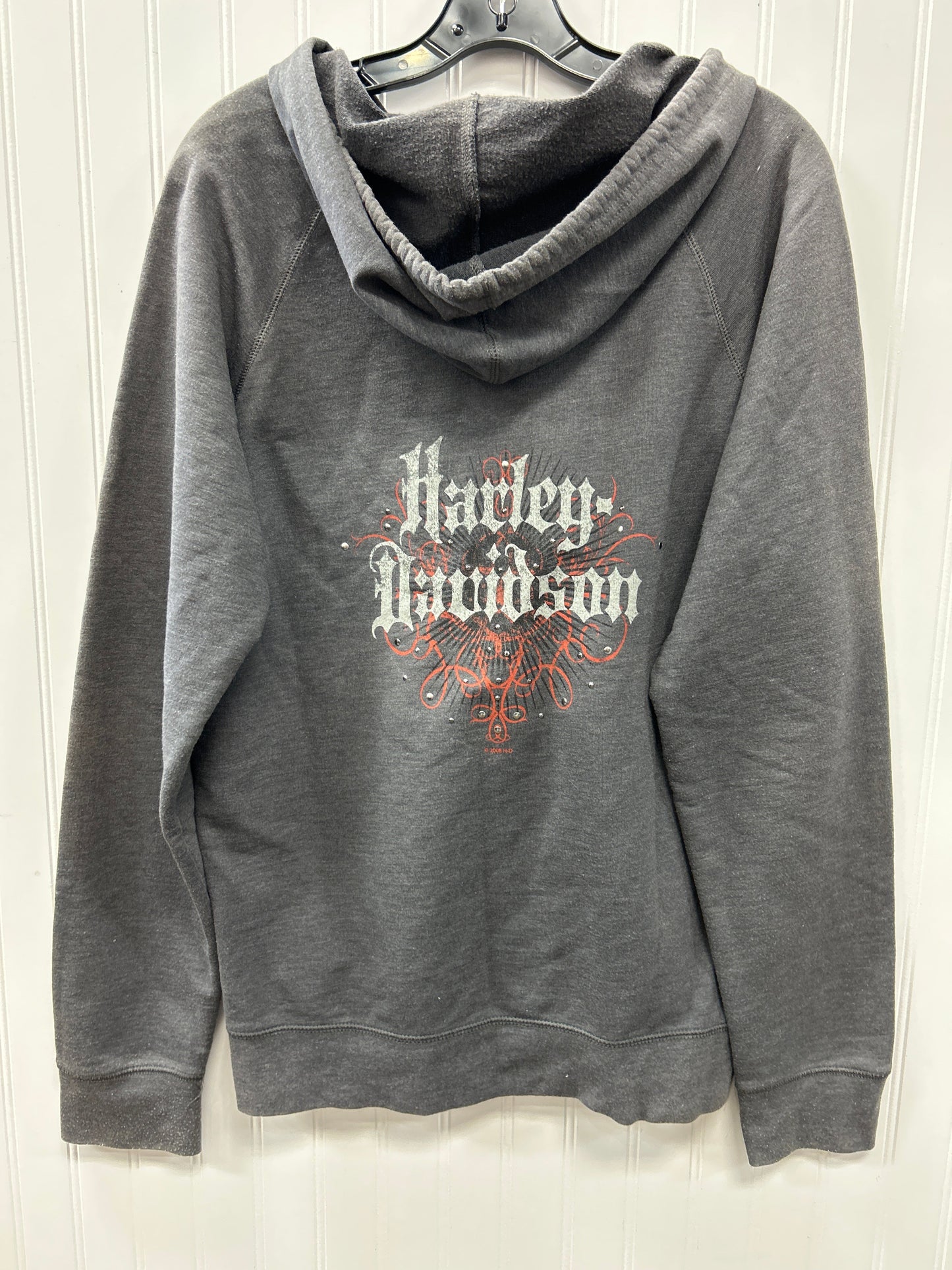 Sweatshirt Hoodie By Harley Davidson In Grey, Size:1X