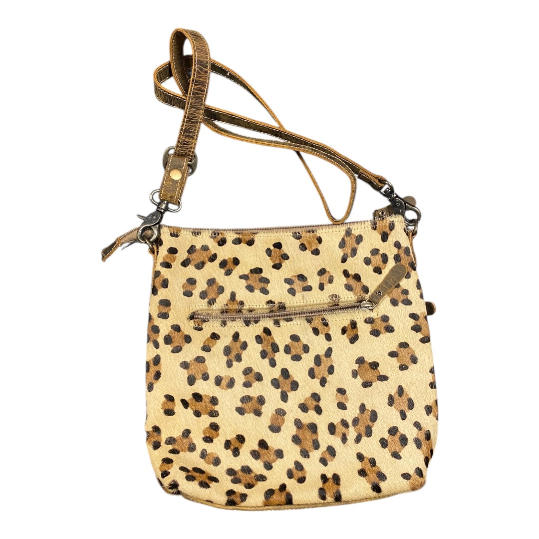 Handbag Leather By Myra In Animal Print, Size:Medium