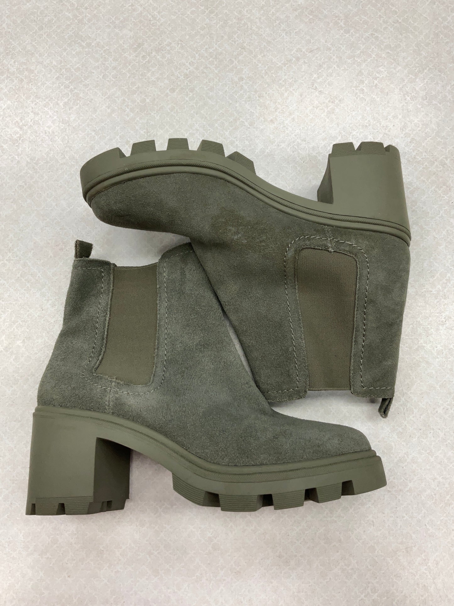 Boots Ankle Heels By Splendid In Green, Size:9