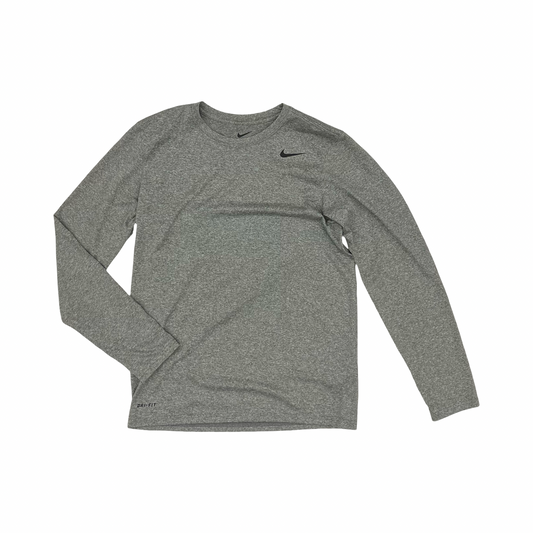 Athletic Top Ls Crewneck By Nike Apparel In Grey, Size:S