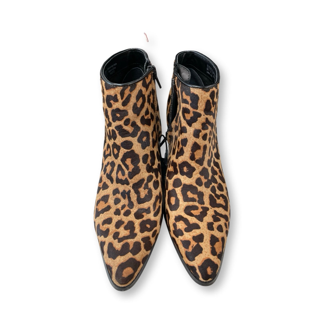 Boots Ankle Heels By Bleecker & Bond In Animal Print, Size:8
