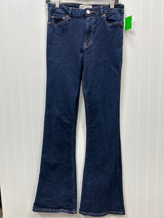 Jeans Boot Cut By Zara In Blue Denim, Size:6