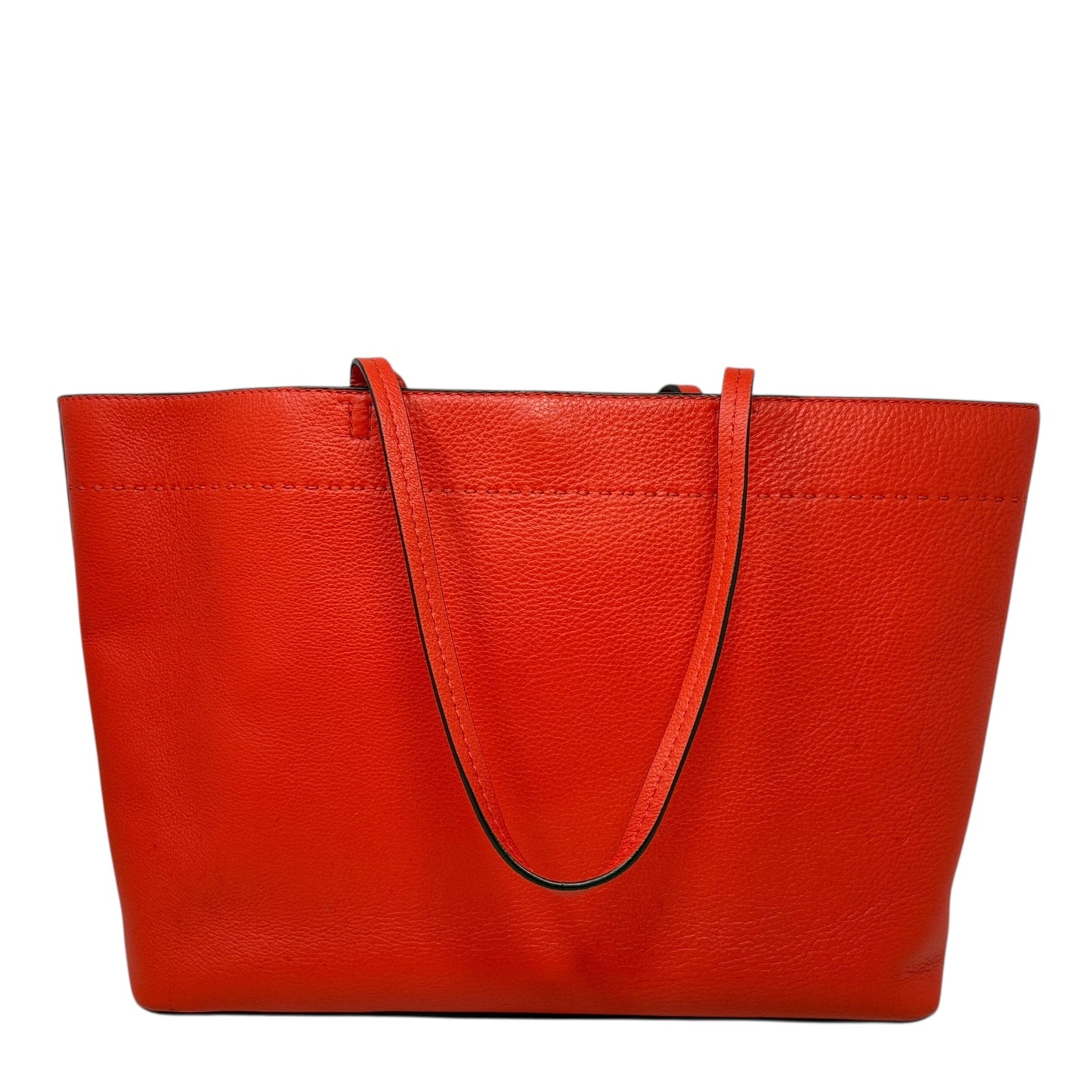McGraw Pebbled Leather Tote Designer By Tory Burch, Size: Large