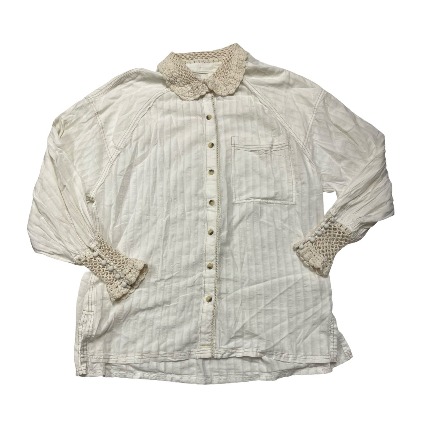Top Ls By We The Free In Cream & White, Size:M