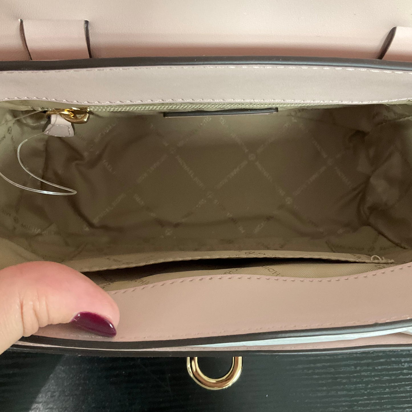 Crossbody Designer By Michael Kors In Pink & White, Size:Small