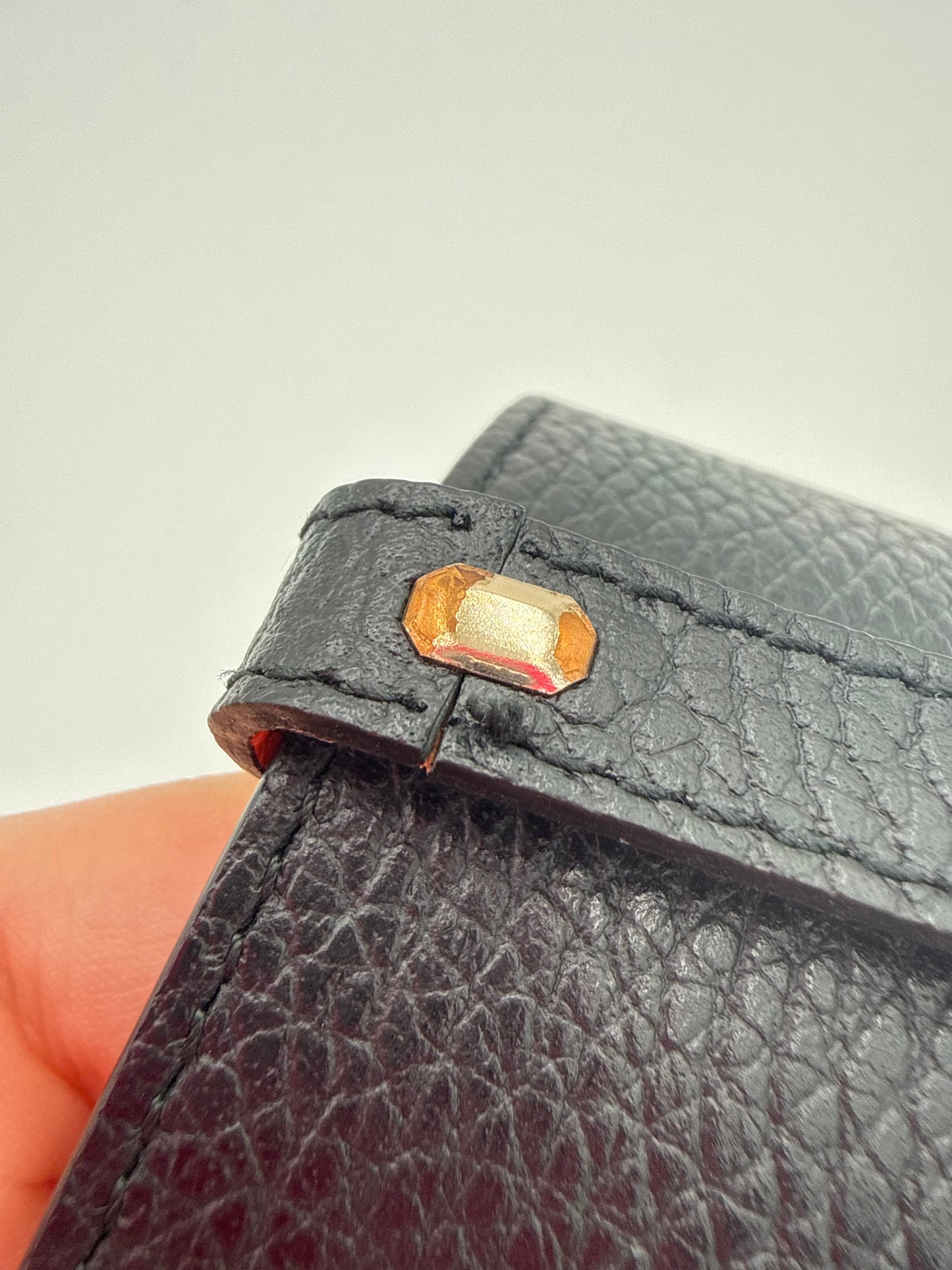 Belt Luxury Designer By Gucci In Black & Orange