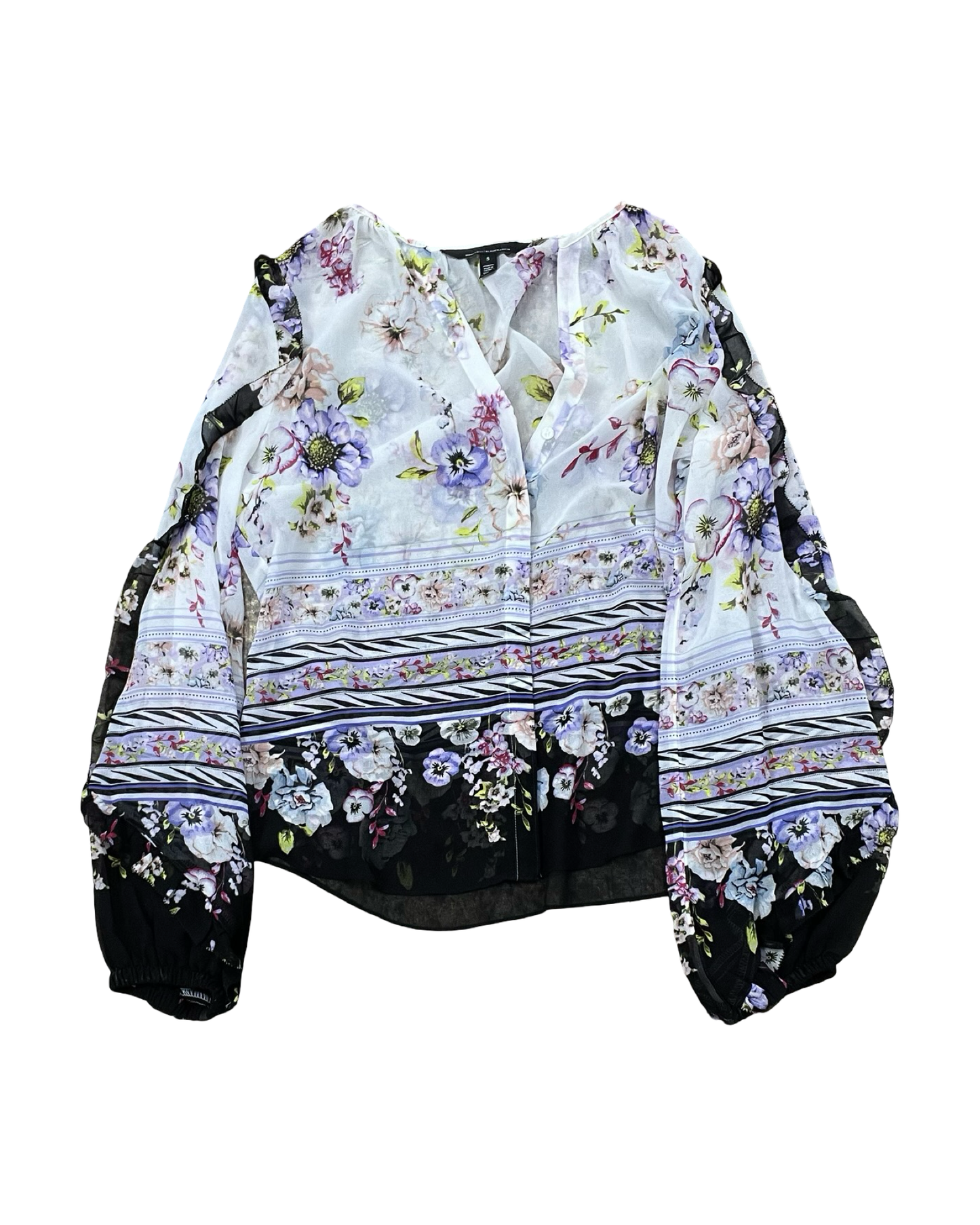 Top Ls By White House Black Market In Floral Print, Size:S