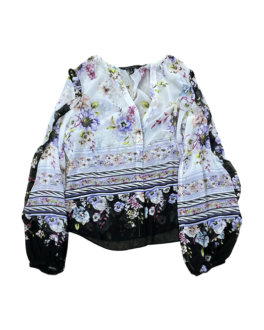 Top Ls By White House Black Market In Floral Print, Size:S