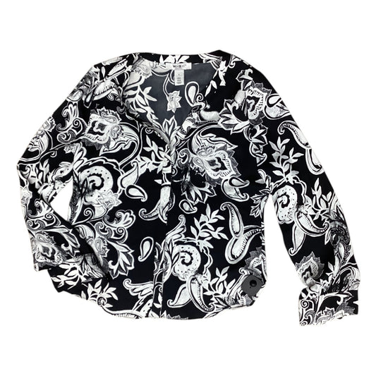 Blouse Ls By White House Black Market In Black & White, Size:S