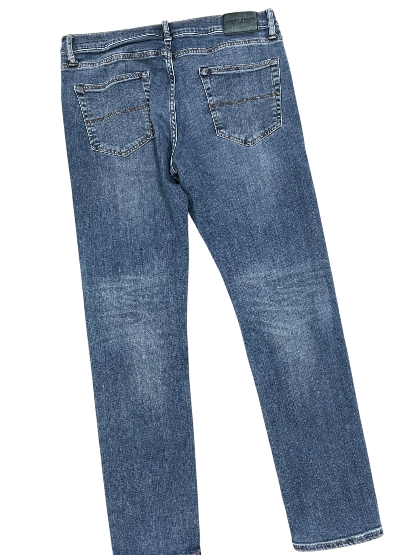 Jeans Straight By Lucky Brand In Blue Denim, Size:18