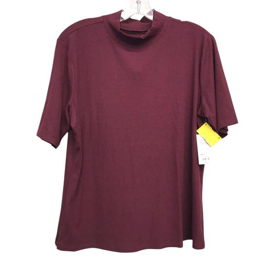 Top Ss Basic By Nine West In Maroon, Size:Xl