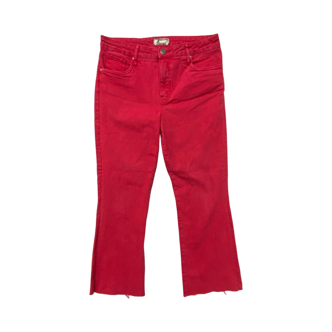 Jeans Flared By Kut In Red Denim, Size:8