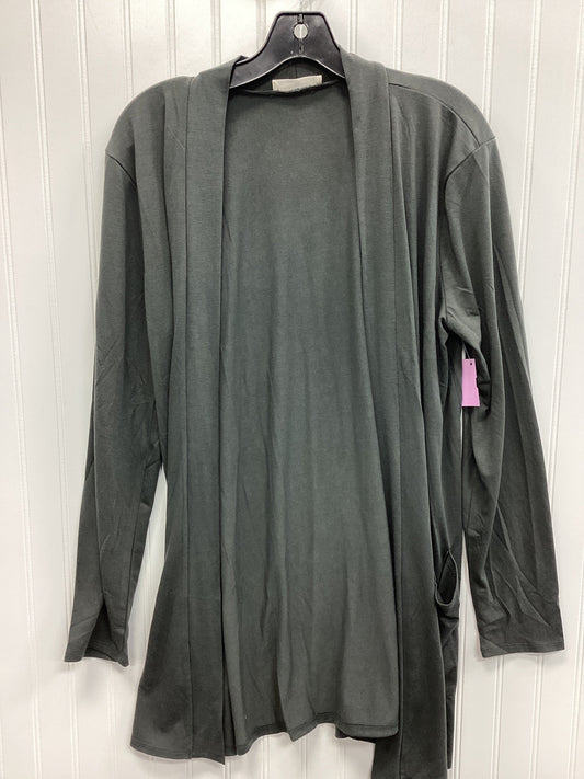 Blouse Ls By Zenana In Grey, Size:1X
