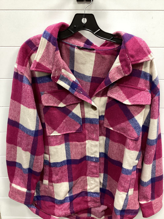 Jacket Shirt By Members Mark In Pink & Purple, Size:Xl