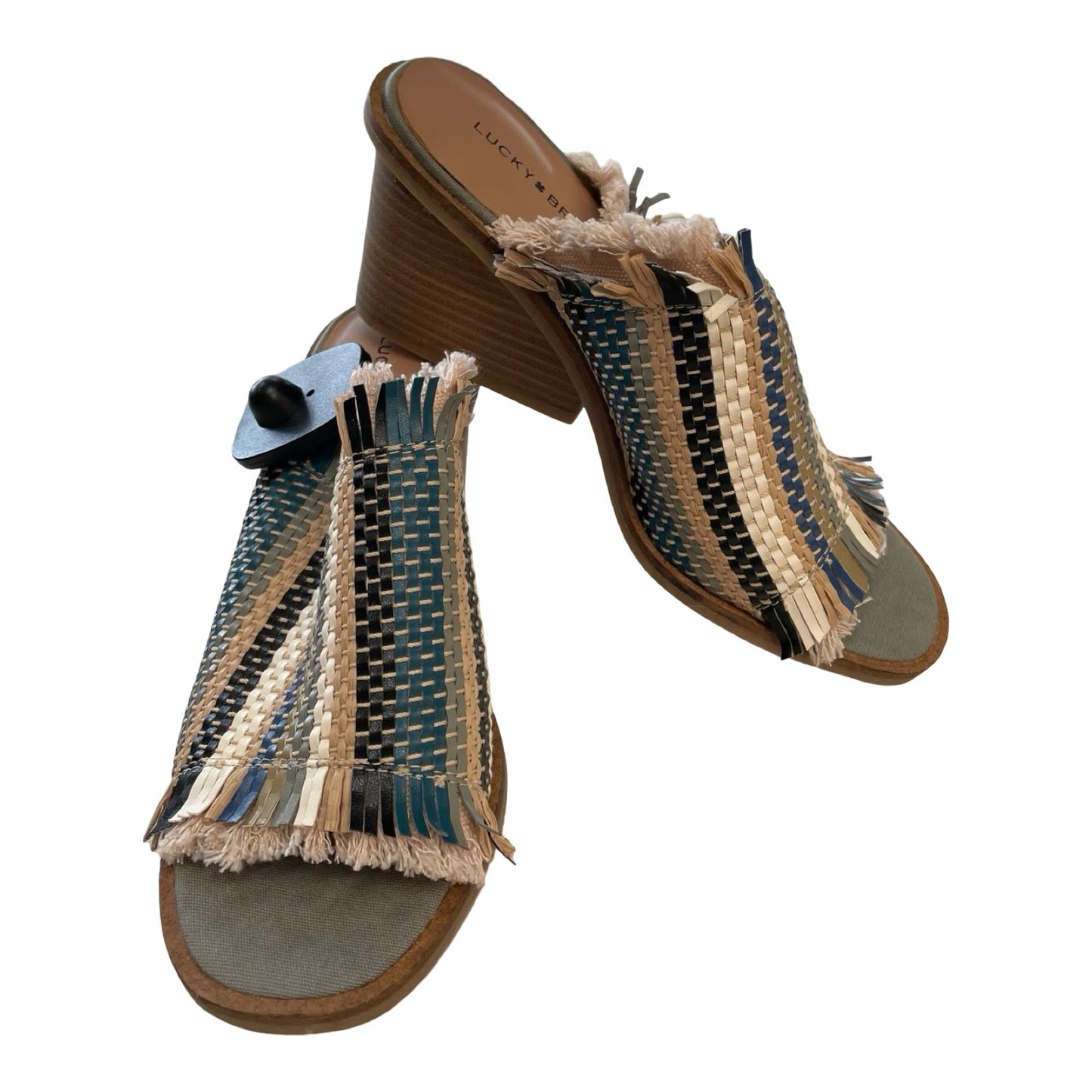 Sandals Heels Wedge By Lucky Brand In Multi, Size:7.5