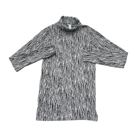 Athletic Top Ls Collar By Athleta In Black & White, Size:S