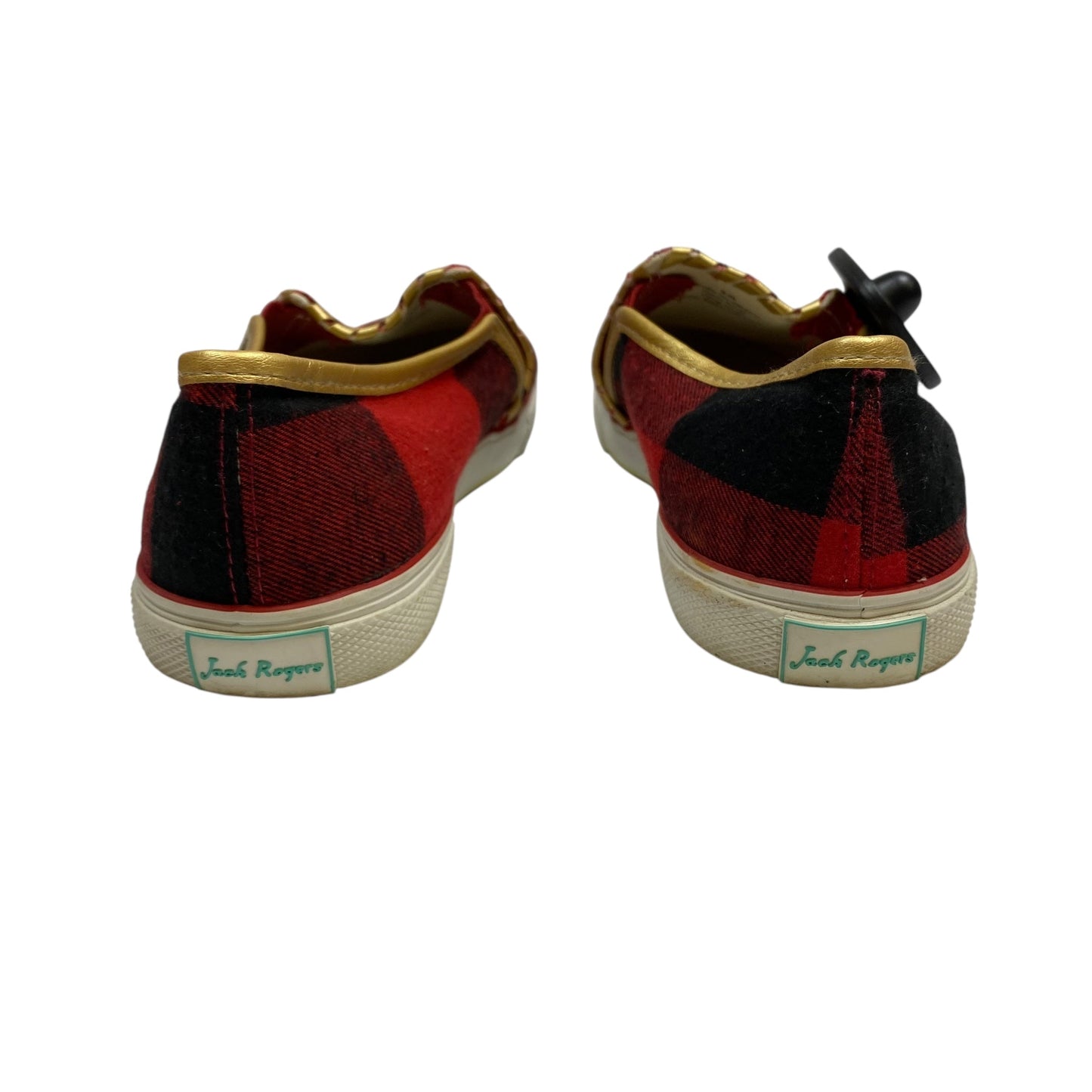 Shoes Designer By Jack Rogers In Black & Red, Size:8