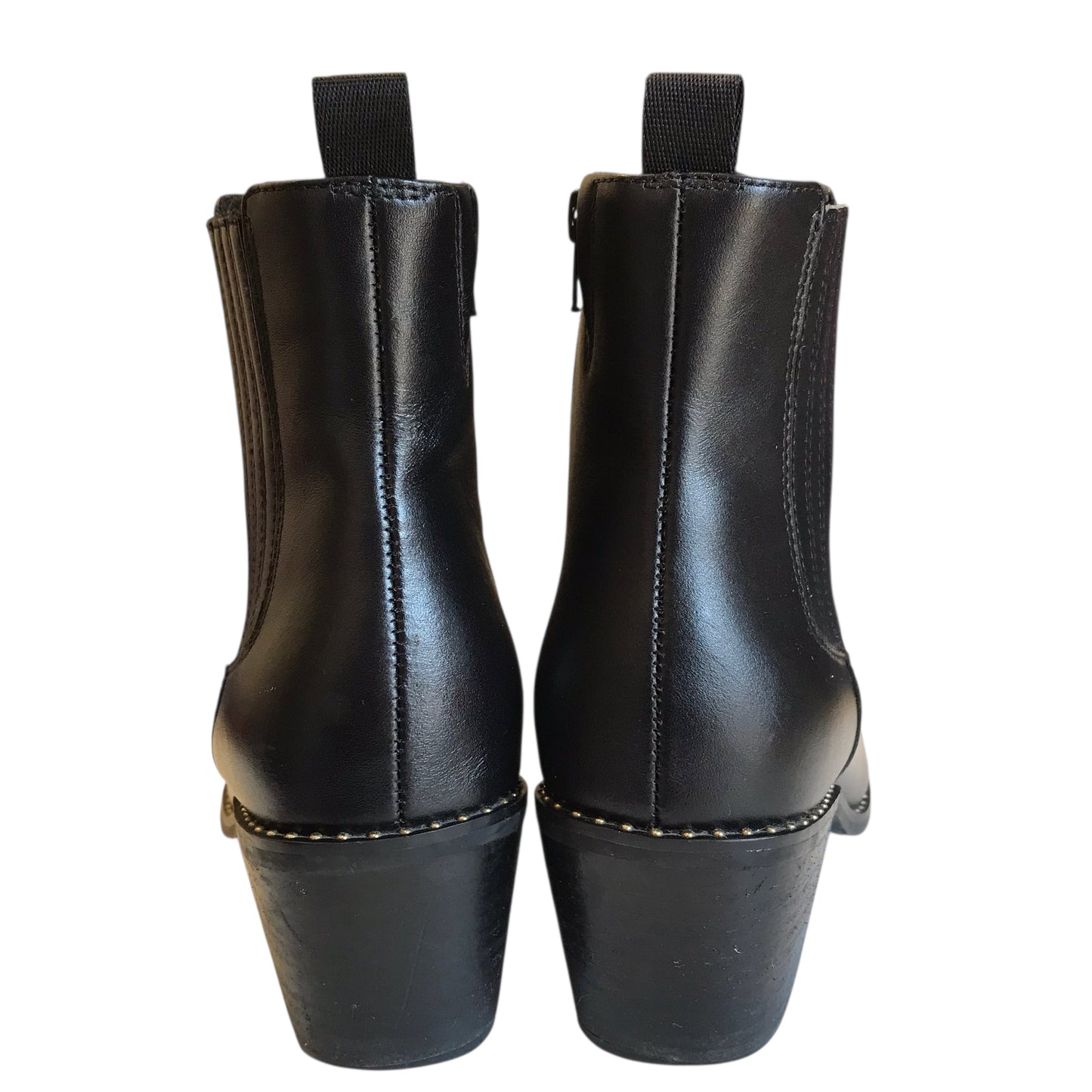 Boots Ankle Heels By Deltan In Black, Size:7