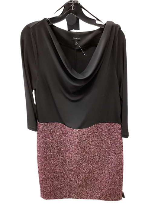 Dress Casual Midi By Talbots In Black, Size:14