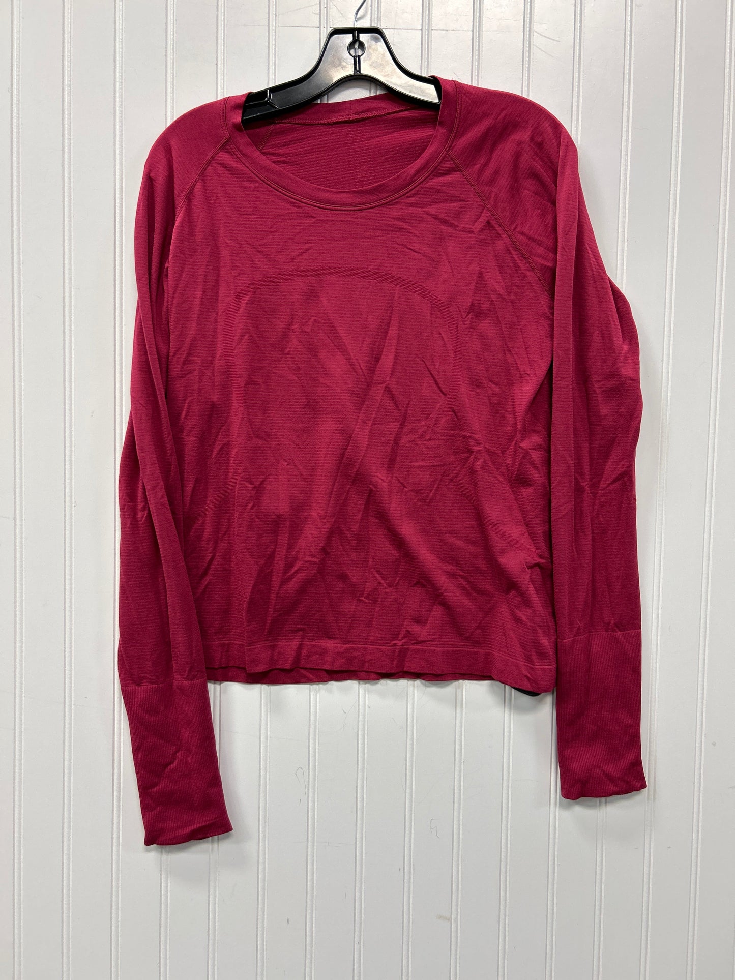 Athletic Top Ls Crewneck By Lululemon In Pink, Size:M