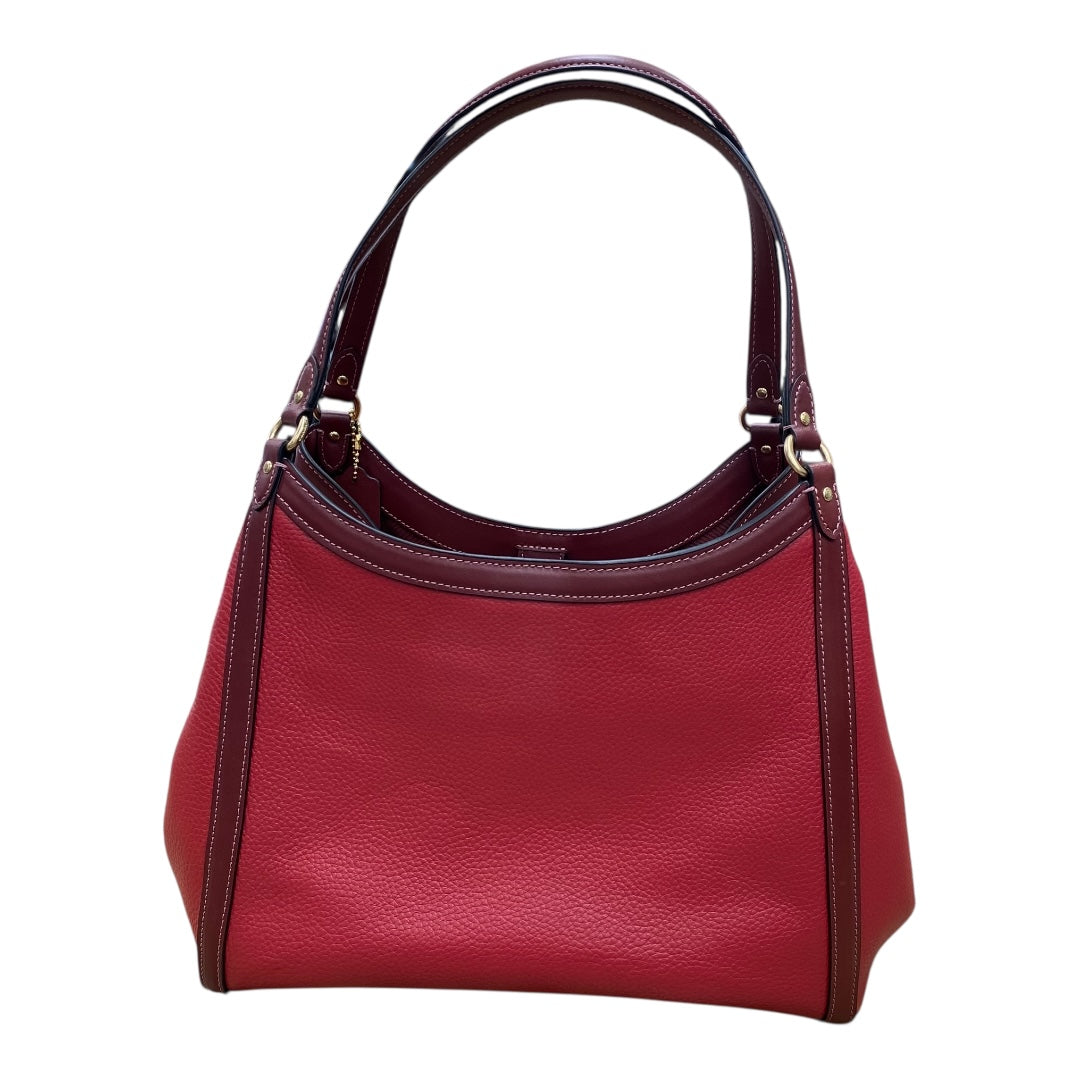 Handbag Designer By Coach In Red, Size:Large