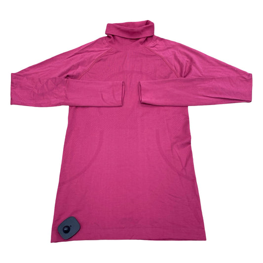 Athletic Top Ls Collar By Lululemon In Pink, Size:4