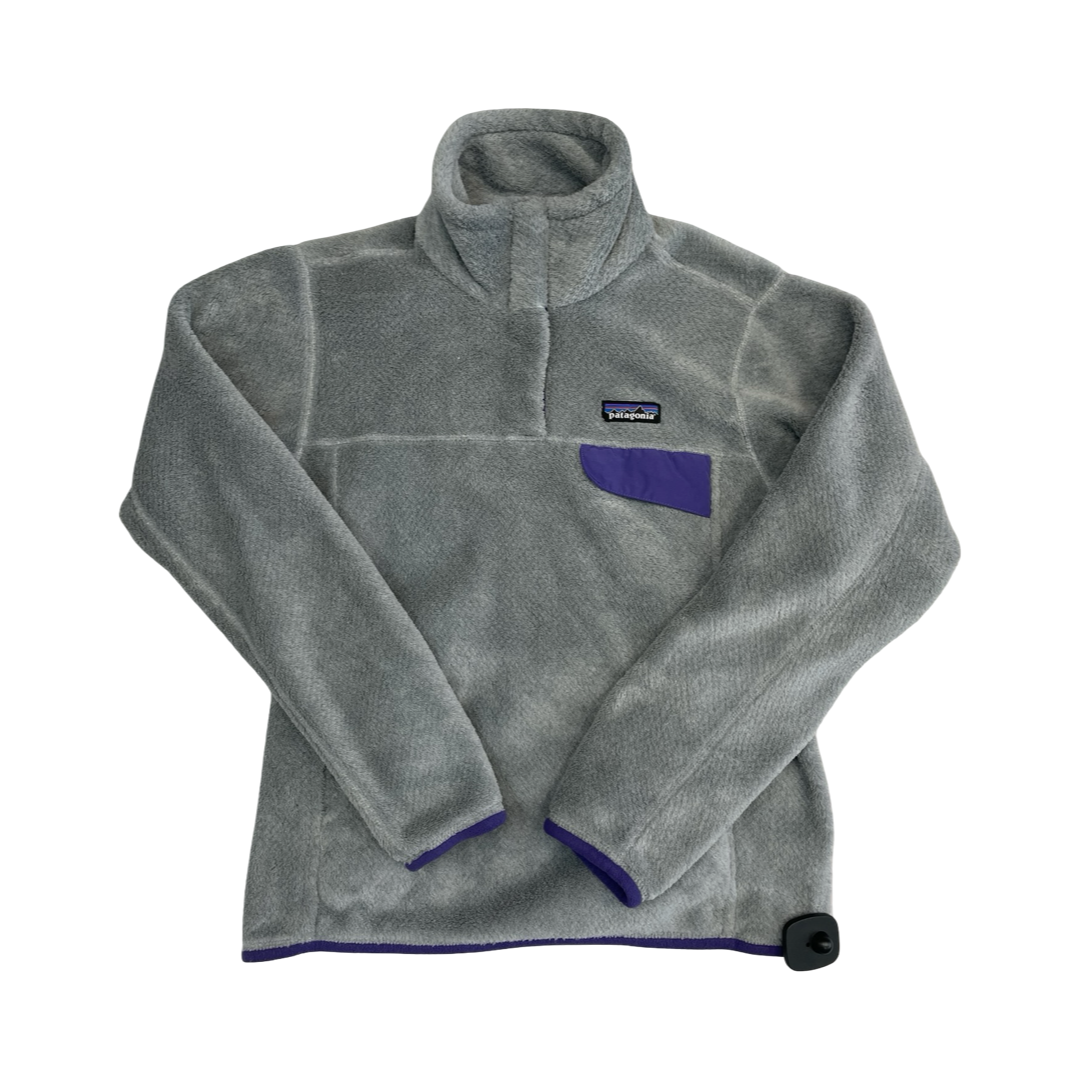 Athletic Fleece By Patagonia In Grey & Purple, Size:S