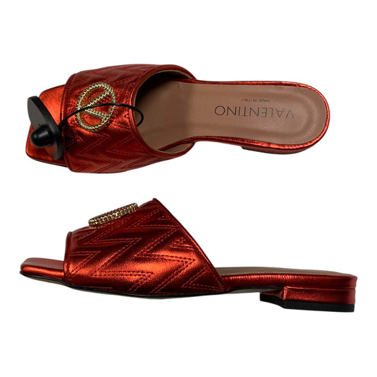 Sandals Designer By Valentino-Mario In Red, Size:6