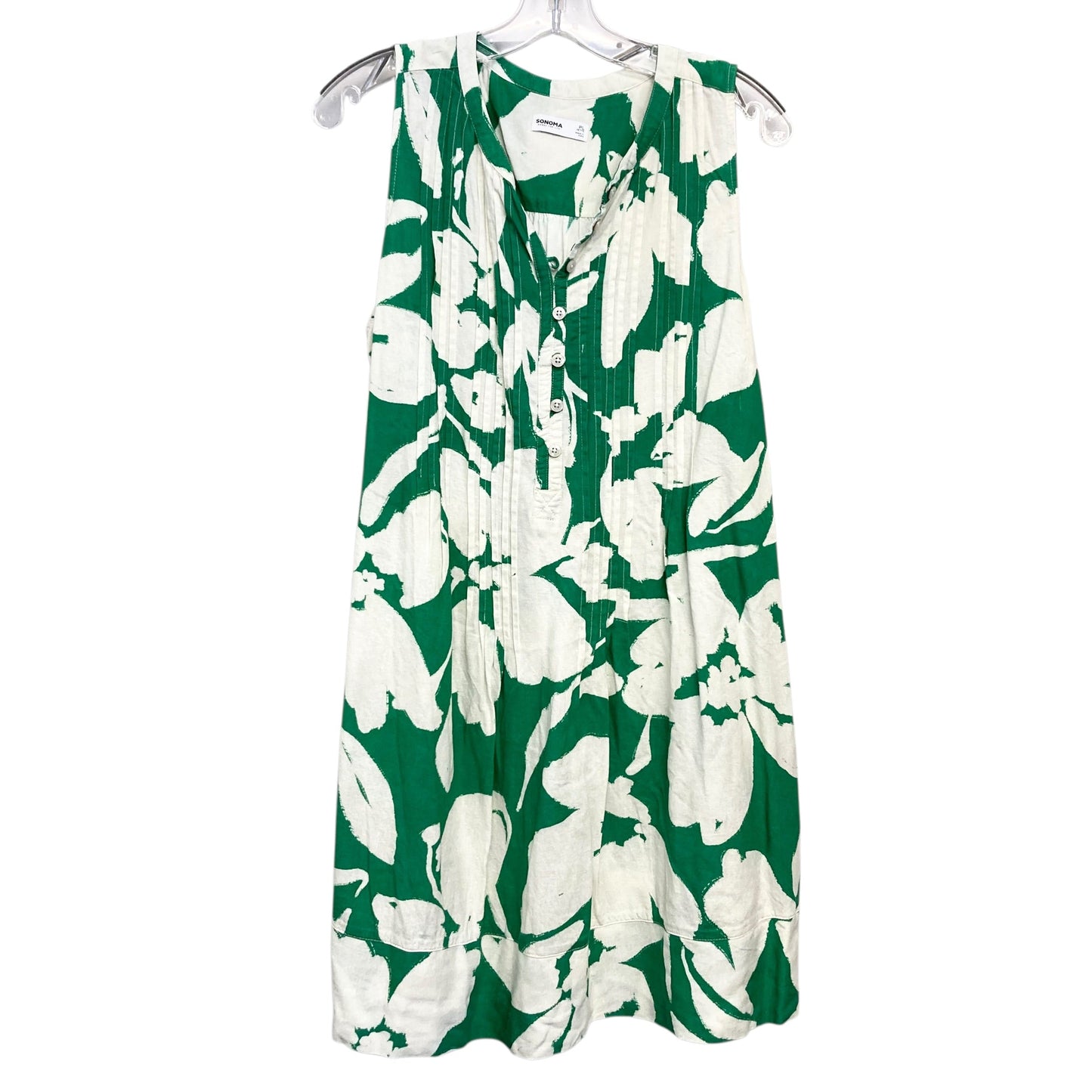 Dress Casual Short By Sonoma In Green & White, Size:Lp