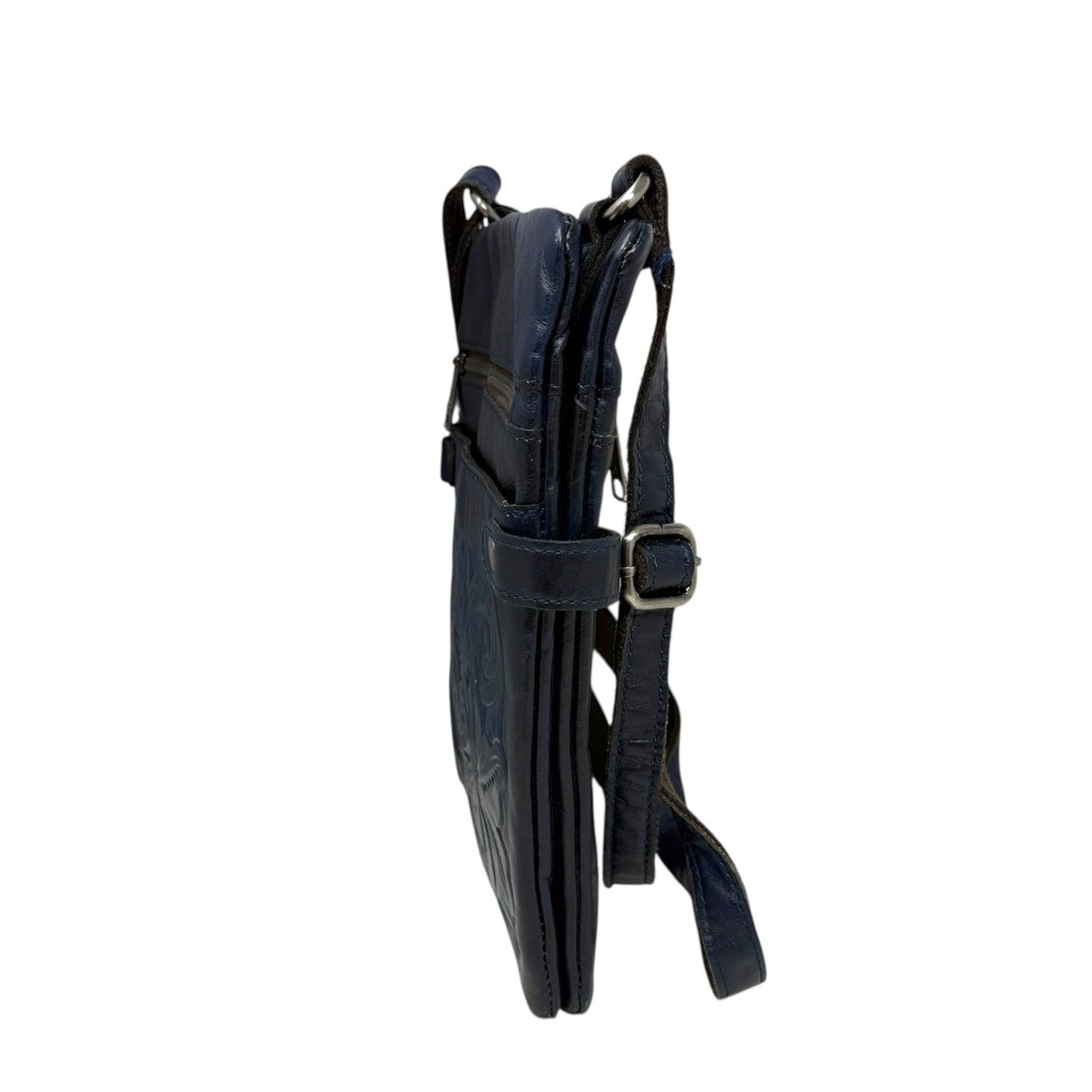 Prizzi Tooled Leather Crossbody Designer By Patricia Nash, Size: Large